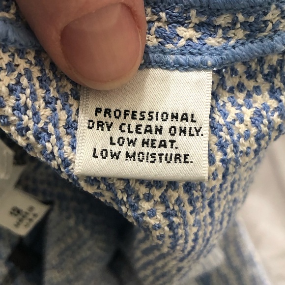 NWT St. John Wool Blend Tweed Pencil Skirt in Azul Blue Bright White - Size 12 - Picture 4 of 5